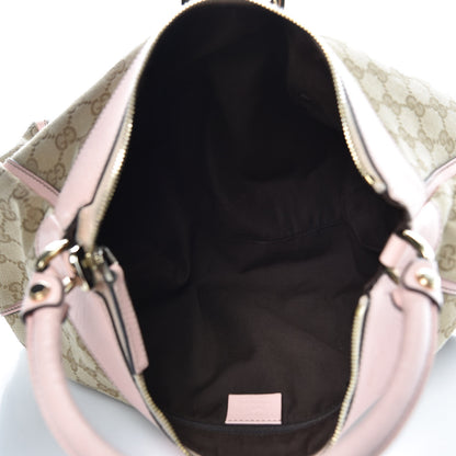Gucci Monogram Large D Gold Hobo Pink 5 of 17