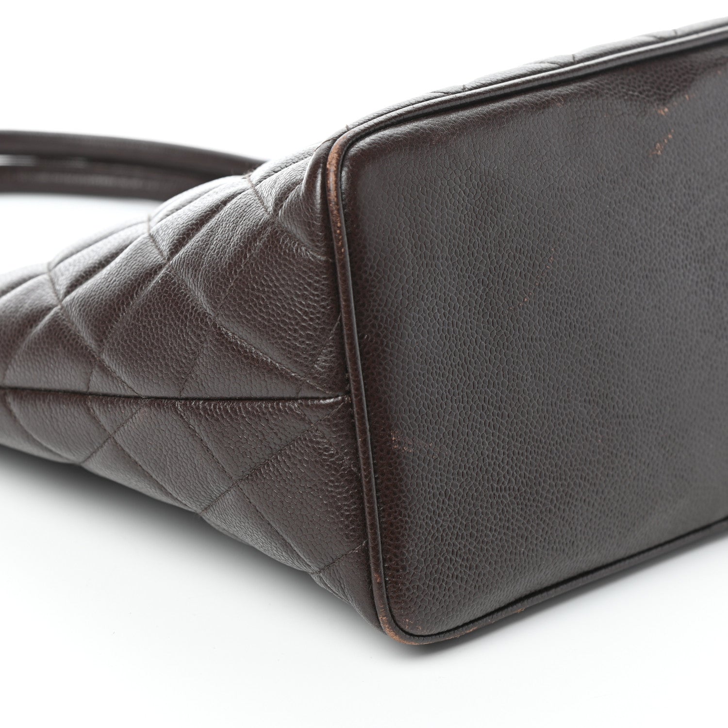 Chanel Caviar Quilted Medallion Tote Dark Brown 10 of 11