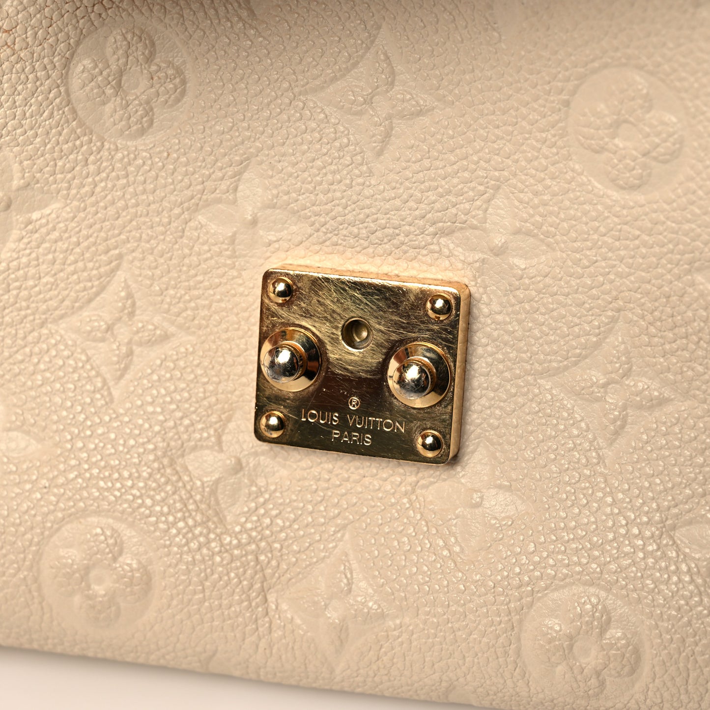 Empreinte Braided Pochette Metis Creme Beige Caramel