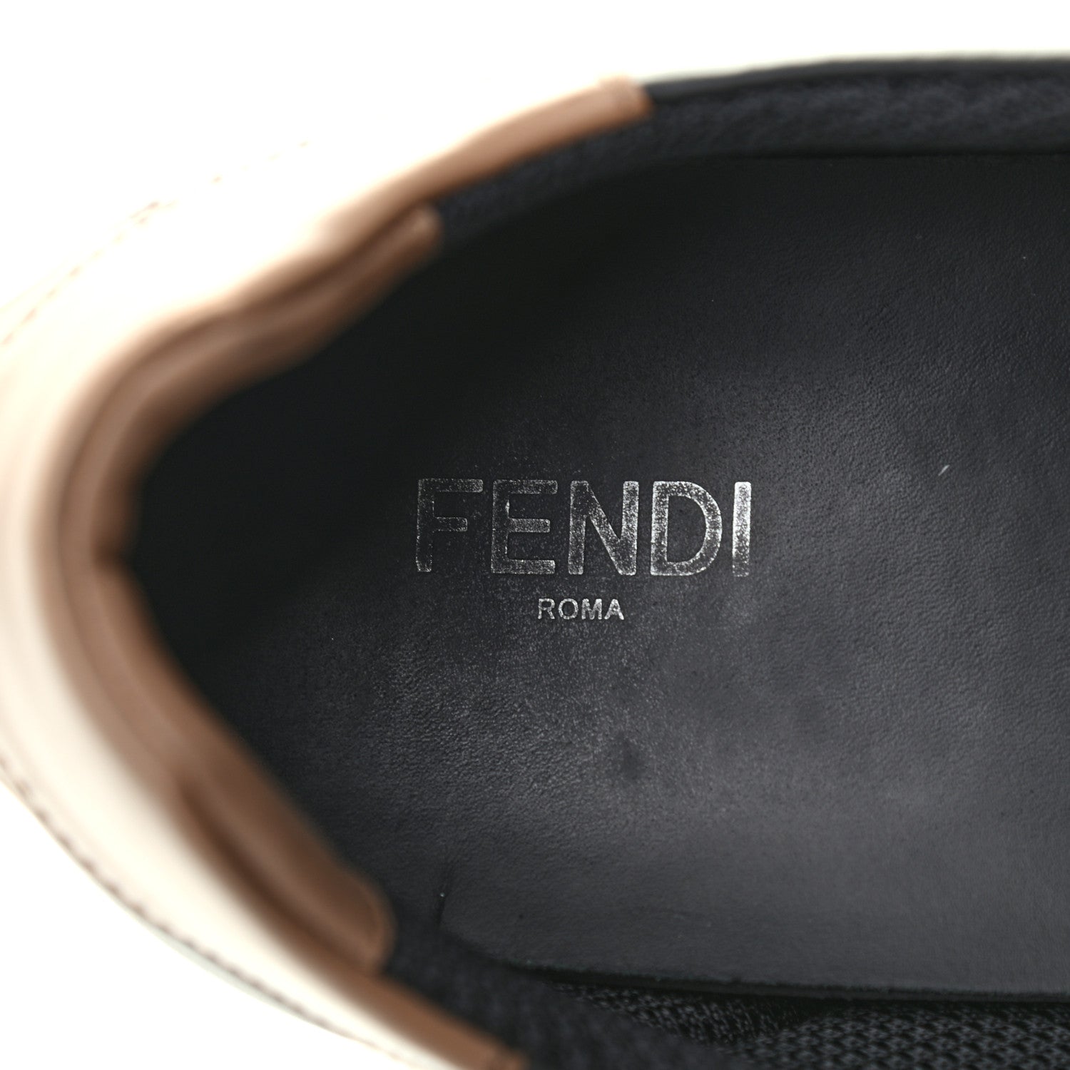 Fendi Calfskin FF Mens Low Top Sneakers 12 Black Brown 8 of 16