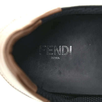 Fendi Calfskin FF Mens Low Top Sneakers 12 Black Brown 8 of 16