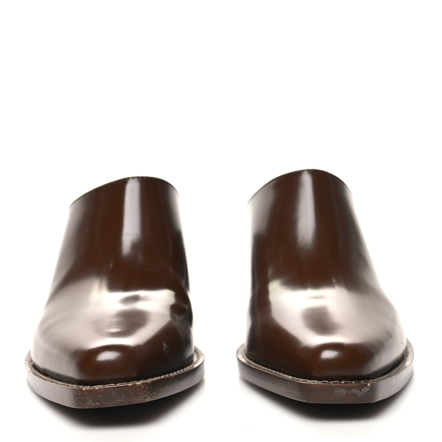 Fendi Vitello Abrasivato FF Cut Mules 37 Cuoio 2 of 9