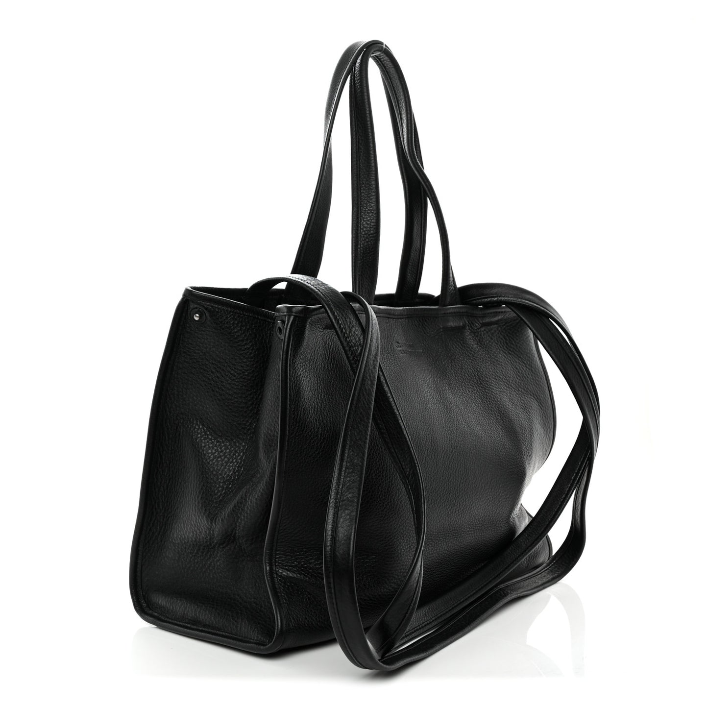 Pebbled Calfskin Medium Carry Bag Black