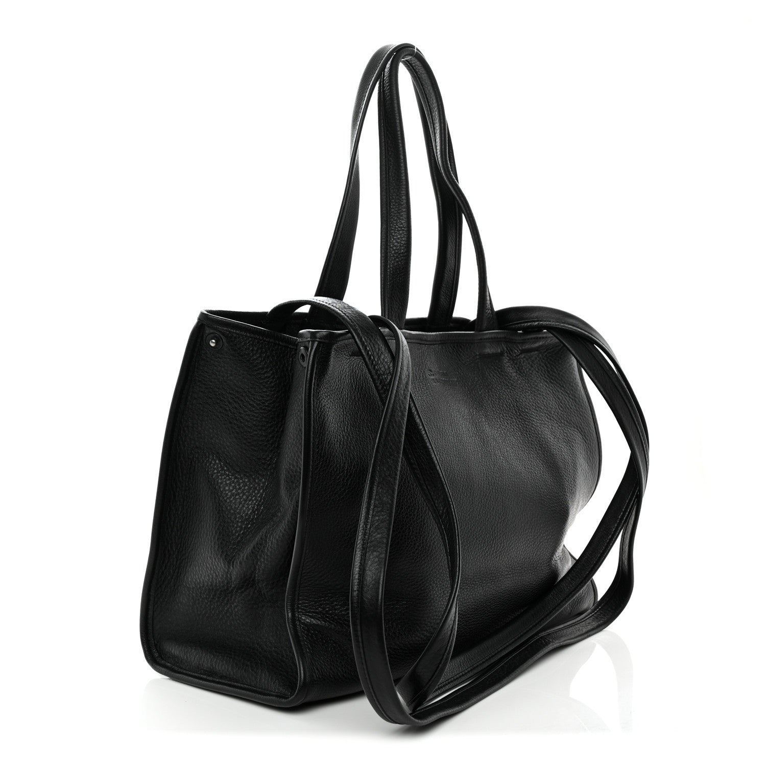 Telfar Pebbled Calfskin Medium Carry Bag Black 3 of 11