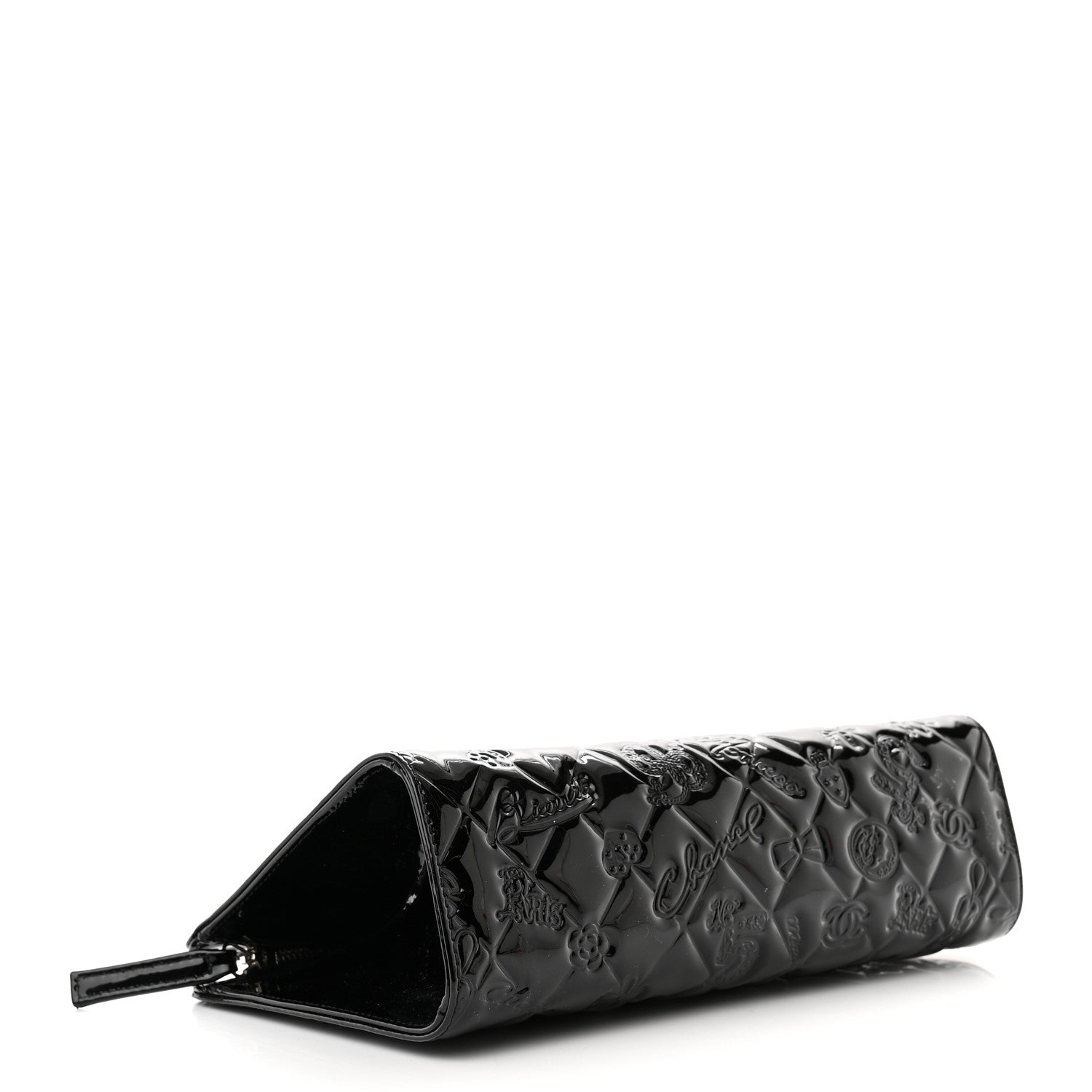 Chanel Patent Calfskin Lucky Symbols Pochette Black 4 of 15