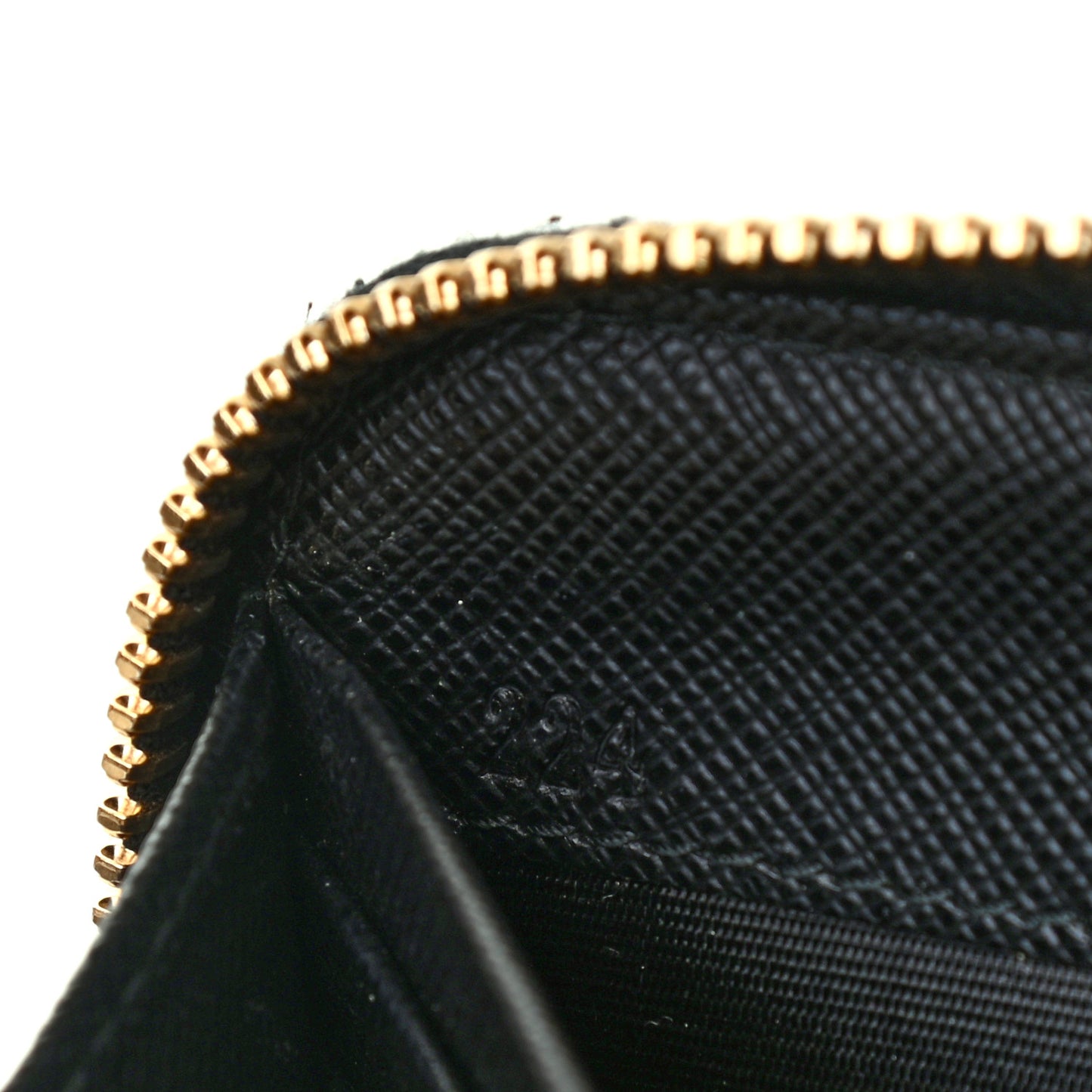 Saffiano Robot Continental Zip Around Wallet Black
