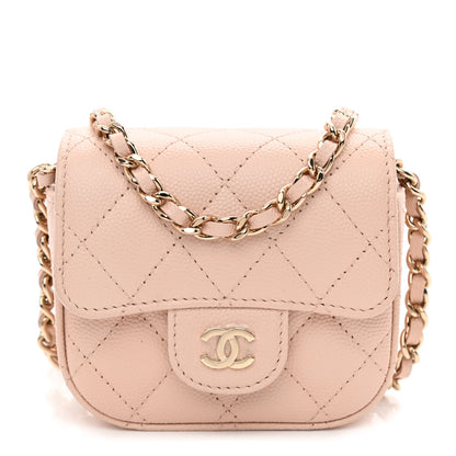 Chanel Caviar Quilted Mini Clutch With Chain Light Beige 1 of 12
