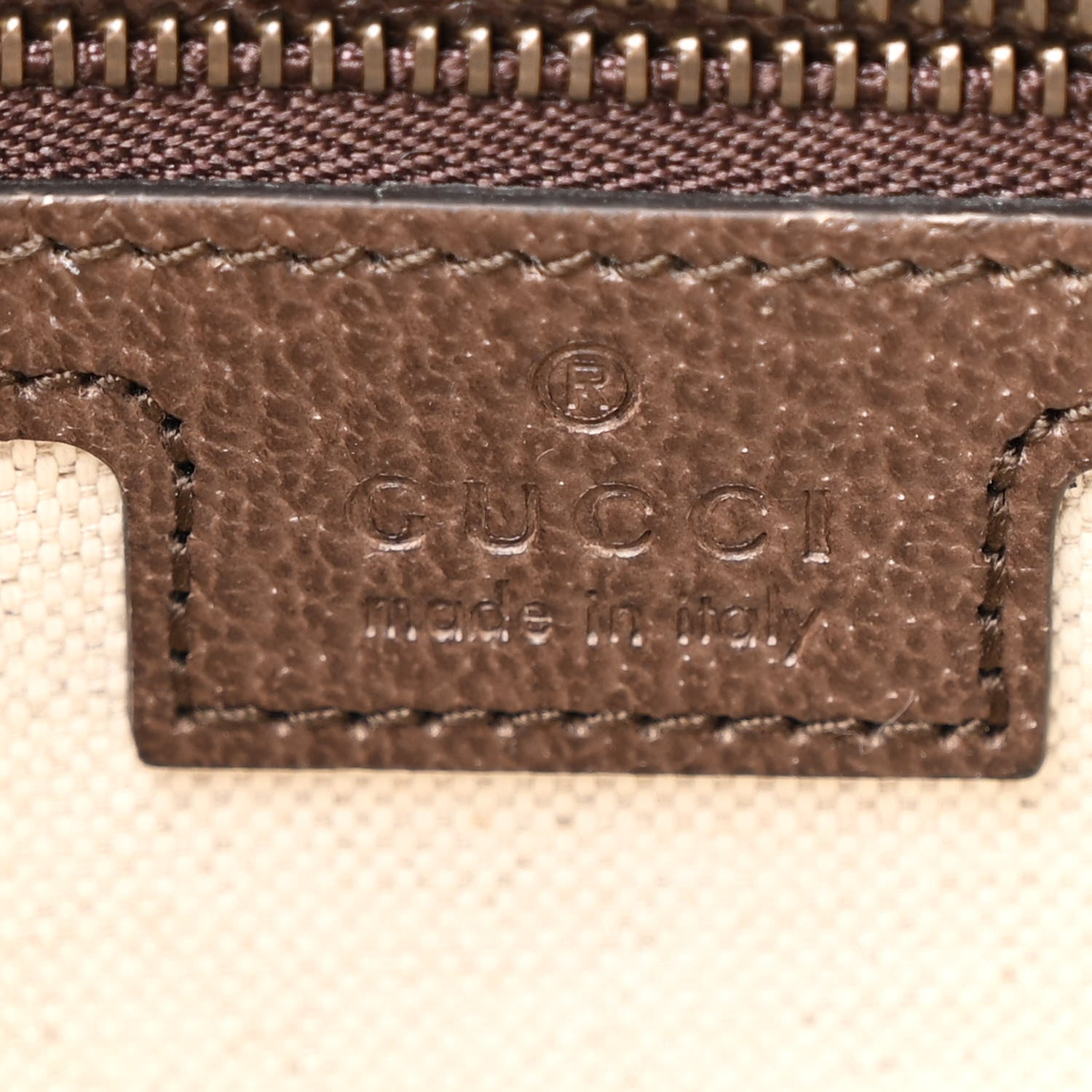 Gucci GG Supreme Monogram Textured Dollar Calfskin Web Ophidia Wristlet Shoulder Bag Beige Ebony New Acero 6 of 11