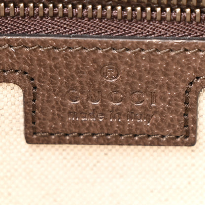 Gucci GG Supreme Monogram Textured Dollar Calfskin Web Ophidia Wristlet Shoulder Bag Beige Ebony New Acero 6 of 11
