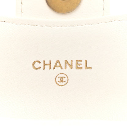 Chanel Lambskin Enamel Quilted Mini Chain Belt Bag White 6 of 12