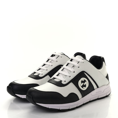 Gucci Calfskin Womens Interlocking G Sneakers 36 Black White 3 of 7