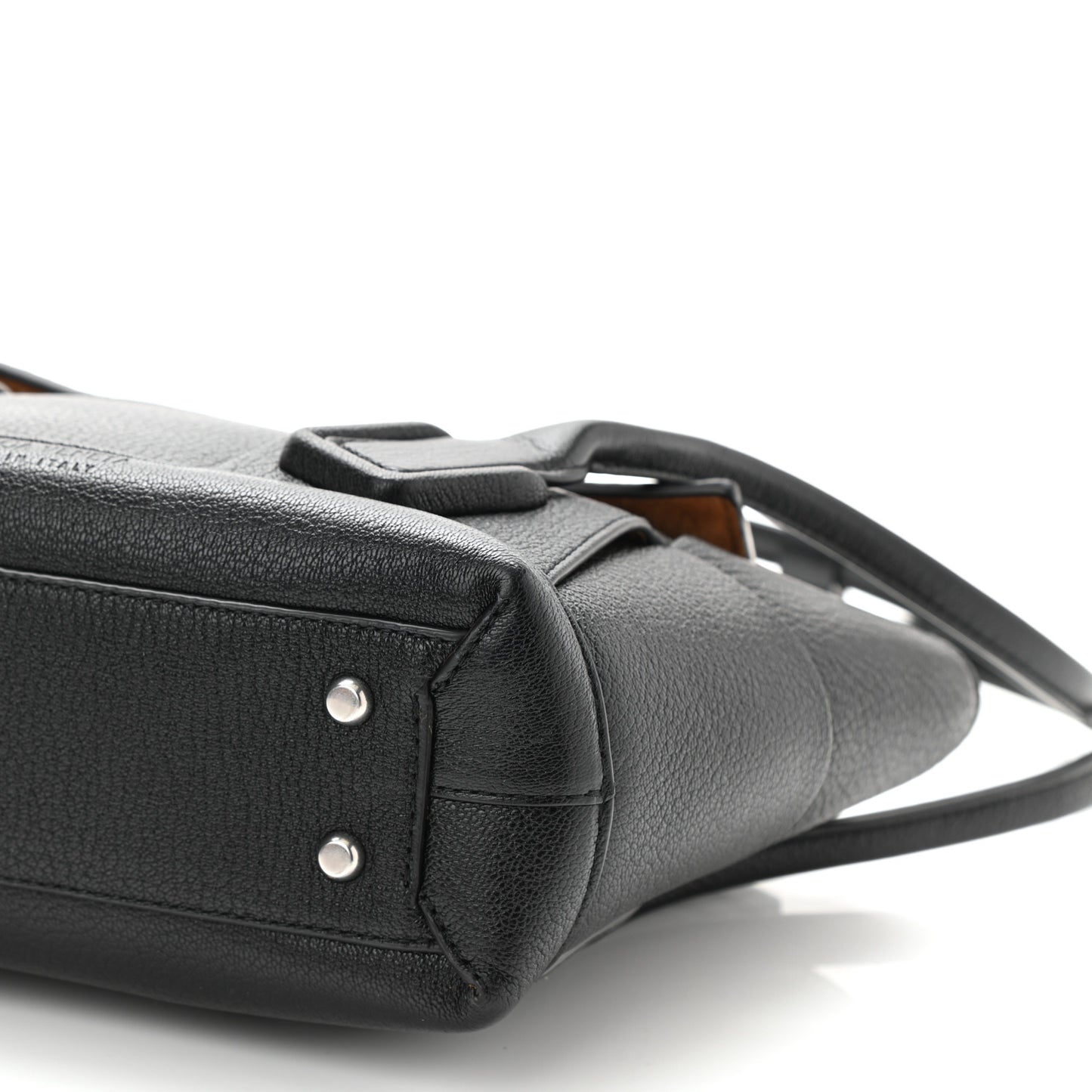 Grained Calfskin Maxi Intrecciato Small Arco Black