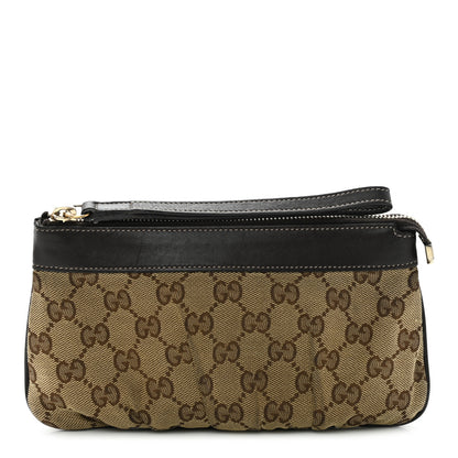 Gucci Monogram Hearts Wristlet Dark Brown 1 of 9