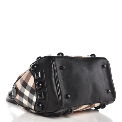 Burberry Nova Check Mega Stud Bowling Bag Black 4 of 13