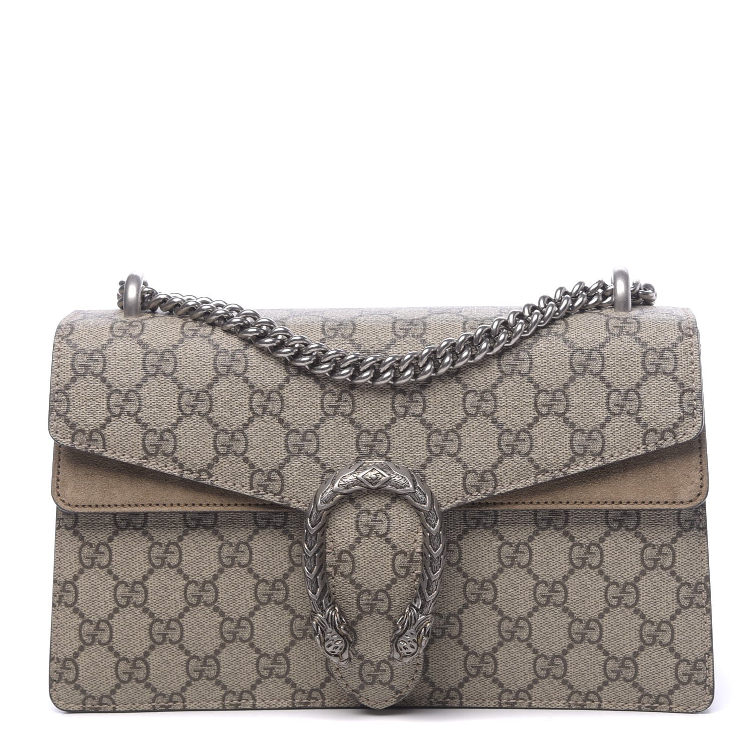 Gucci GG Supreme Monogram Small Dionysus Shoulder Bag Taupe 1 of 19