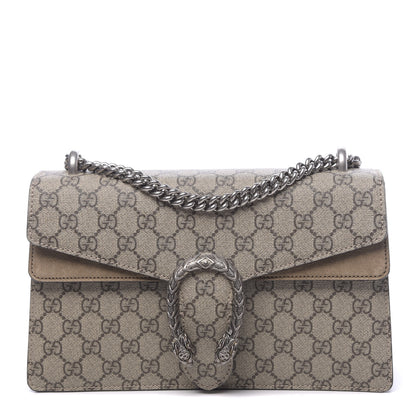 Gucci GG Supreme Monogram Small Dionysus Shoulder Bag Taupe 1 of 19