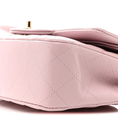 Chanel Caviar Quilted Medium Double Flap Light Pink 10 of 13