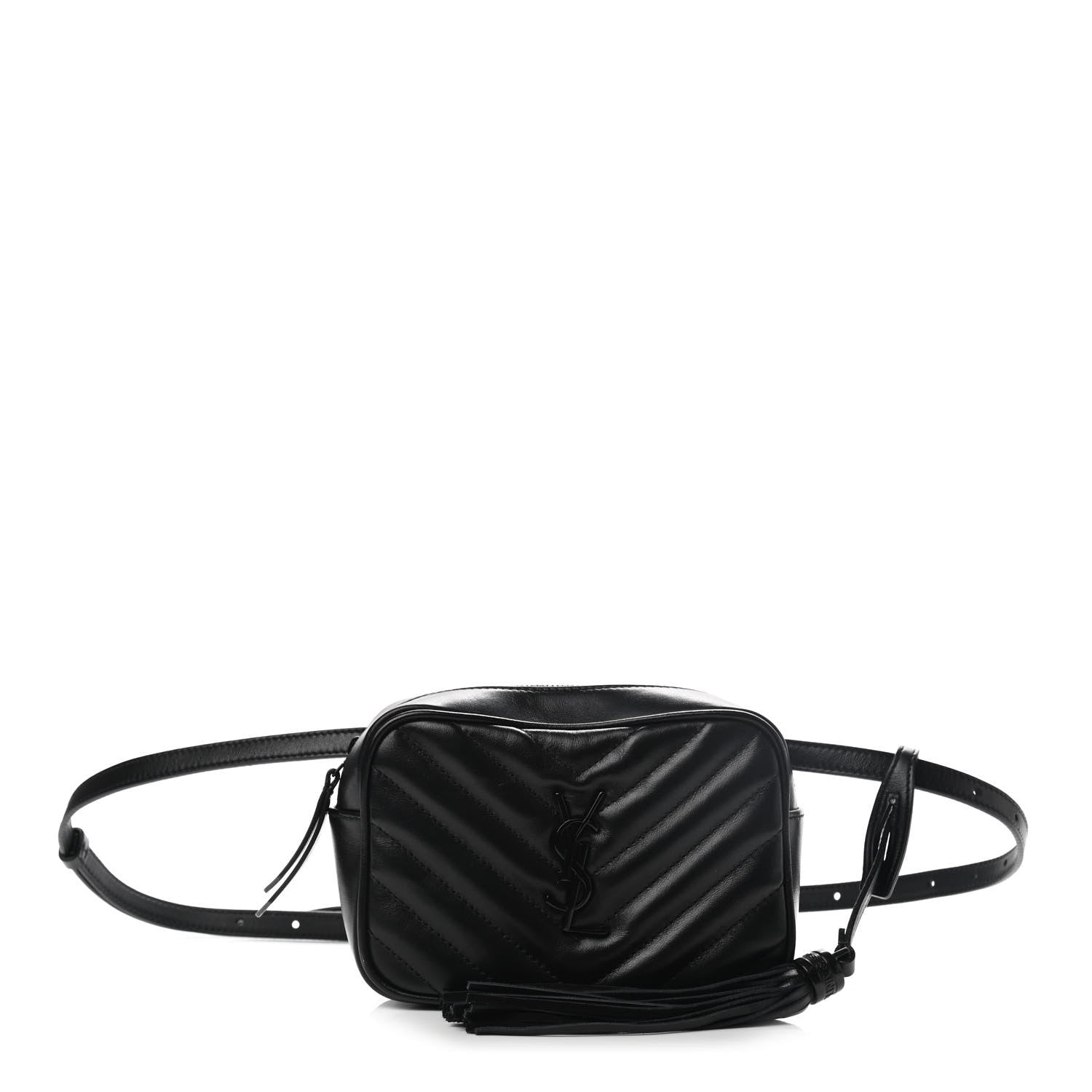 Saint Laurent Calfskin Matelasse Monogram Lou Belt Bag Black 1 of 9