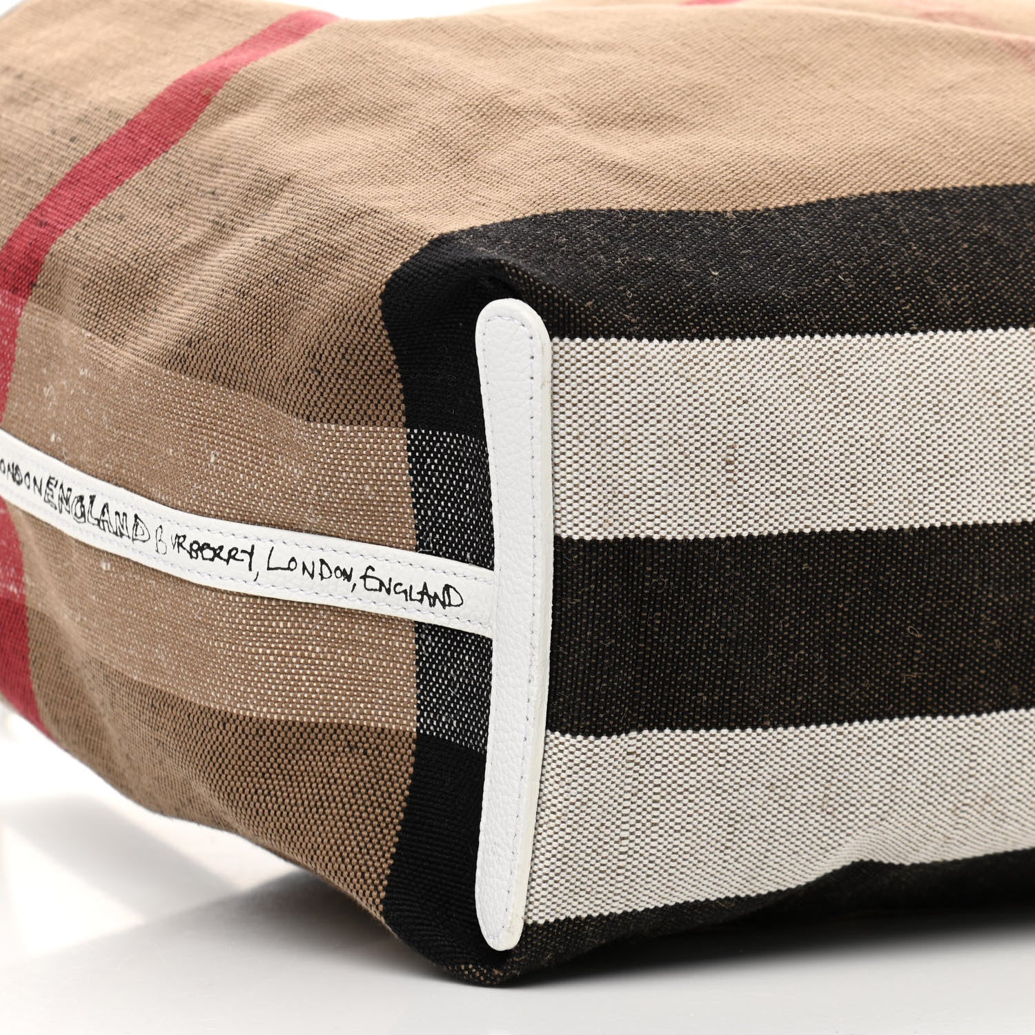 Burberry Canvas House Check Union Jack Sketchbook Reversible Doodle Tote Red White Blue 13 of 17