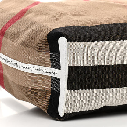 Burberry Canvas House Check Union Jack Sketchbook Reversible Doodle Tote Red White Blue 13 of 17