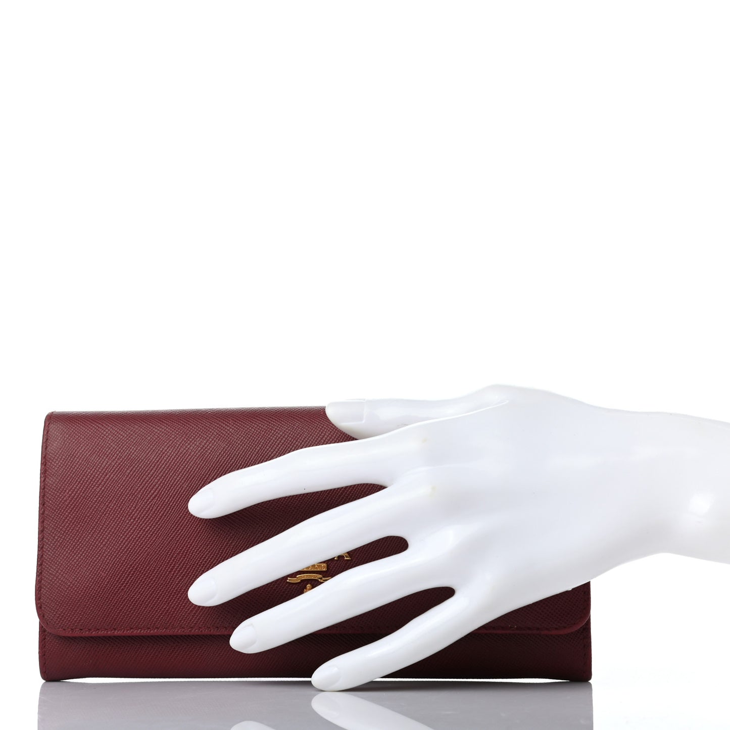 Saffiano Metal Continental Flap Wallet Fuoco