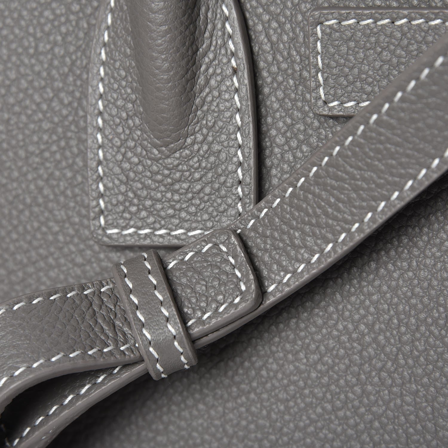 Saint Laurent Grained Calfskin Topstich Baby Sac De Jour Grey 7 of 8