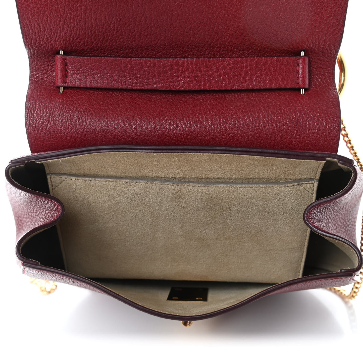 Grained Lambskin Drew Shoulder Bag Intense Red