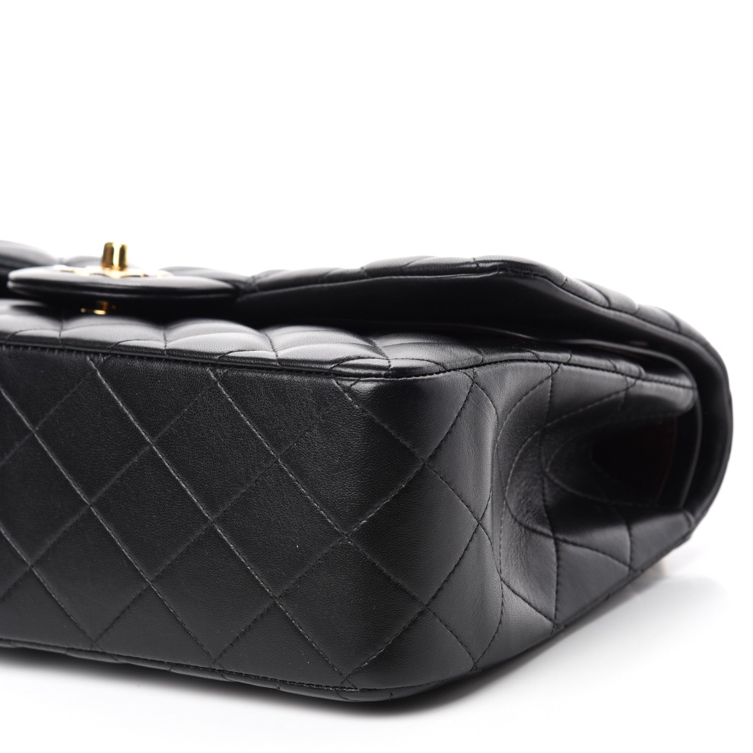 Chanel Lambskin Quilted Jumbo Double Flap Black 7 of 14