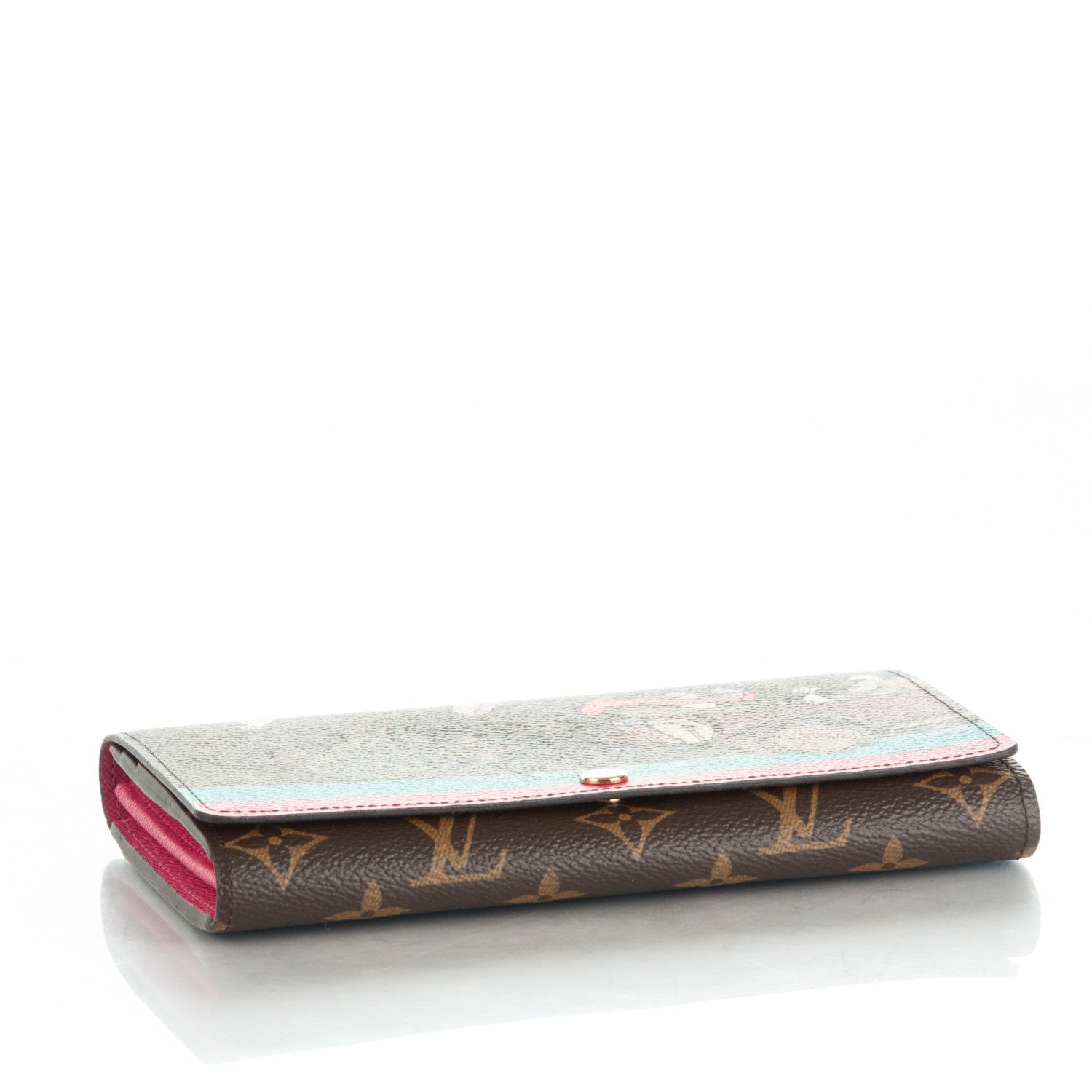 Louis Vuitton Monogram 2015 Christmas Animation Sarah Wallet Hibiscus 4 of 7