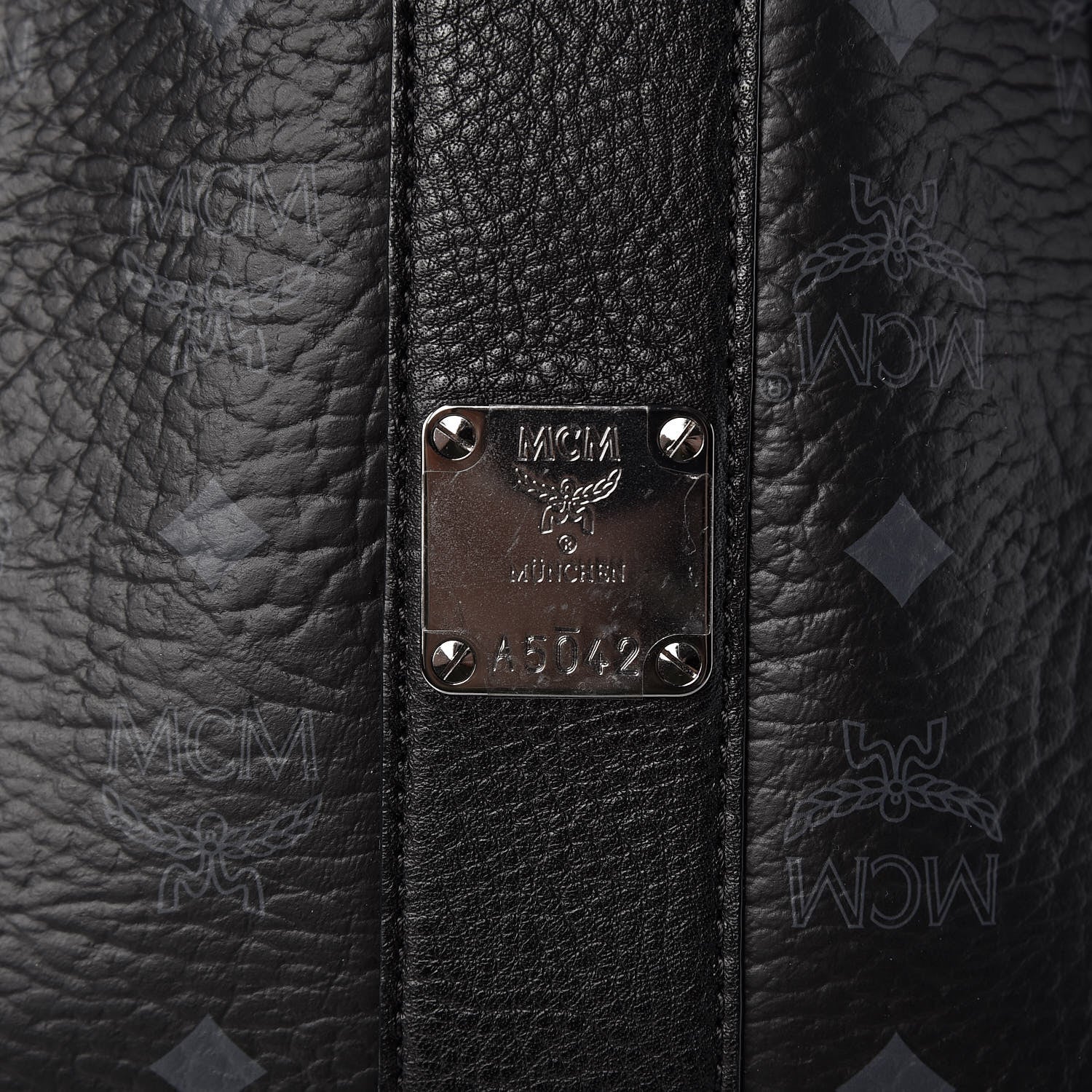 MCM Visetos Large Liz Reversible Shopper Tote Black 9 of 13