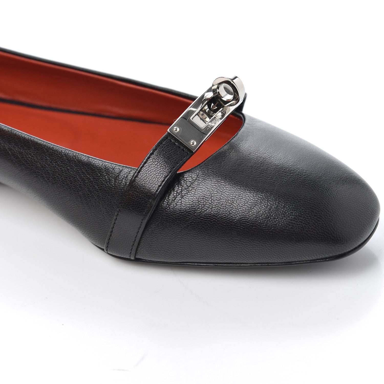 Hermes Goatskin Bilbao Ballerina Flats 36.5 Black 12 of 16