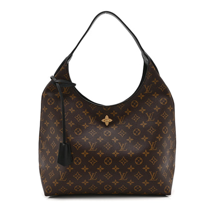 Louis Vuitton Monogram Flower Hobo Black 1 of 10