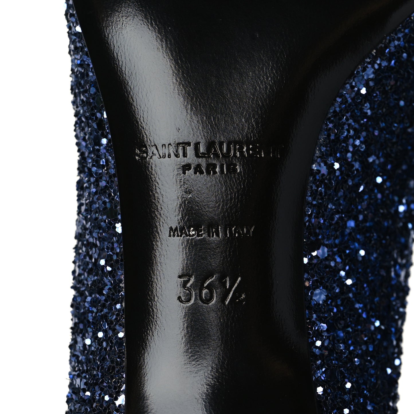 Charlotte Glitter Point-toe Kitten-Heel Pumps 36.5 Blue