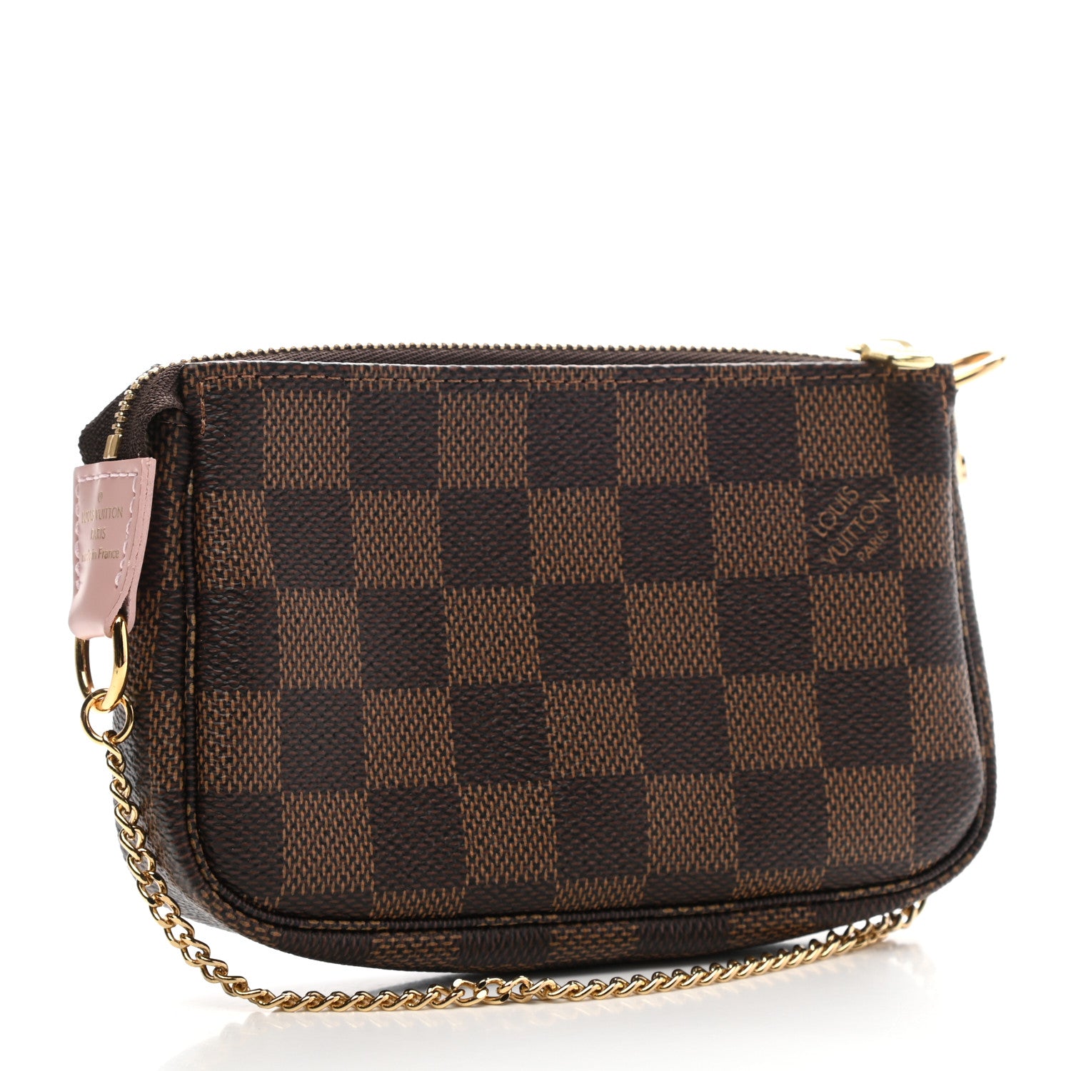 Louis Vuitton Damier Ebene 2020 Christmas Animation Big Wheel Mini Pochette Accessories Rose Ballerine 3 of 8