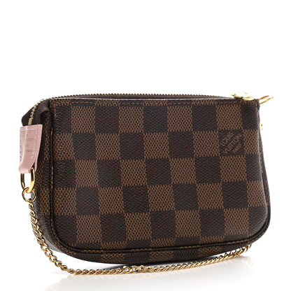 Louis Vuitton Damier Ebene 2020 Christmas Animation Big Wheel Mini Pochette Accessories Rose Ballerine 3 of 8