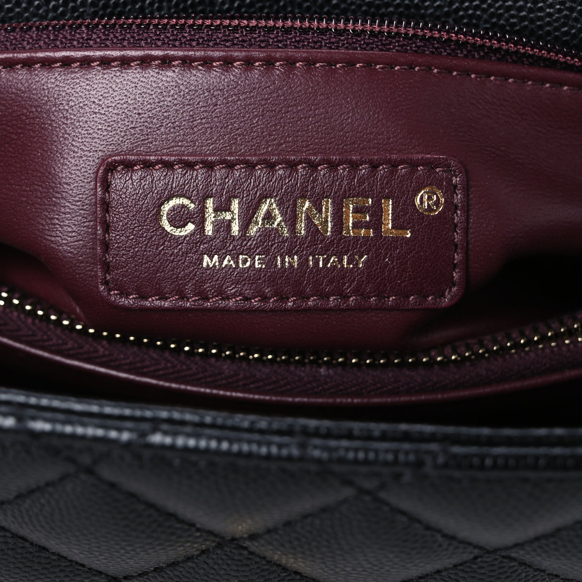 Caviar Quilted Small Coco Handle Flap Black