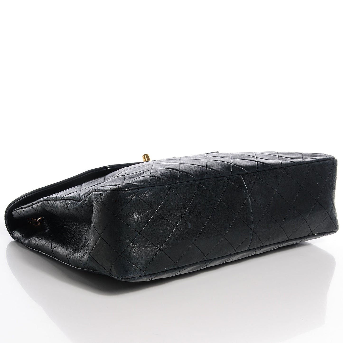 Quilted Lambskin CC Flap Shoulder Bag Black