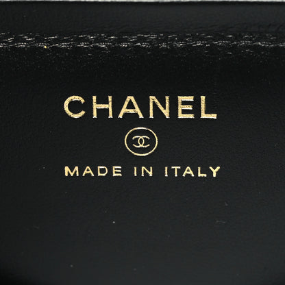 Chanel Caviar Quilted Mini Vanity Wrist Case With Chain Black 6 of 12