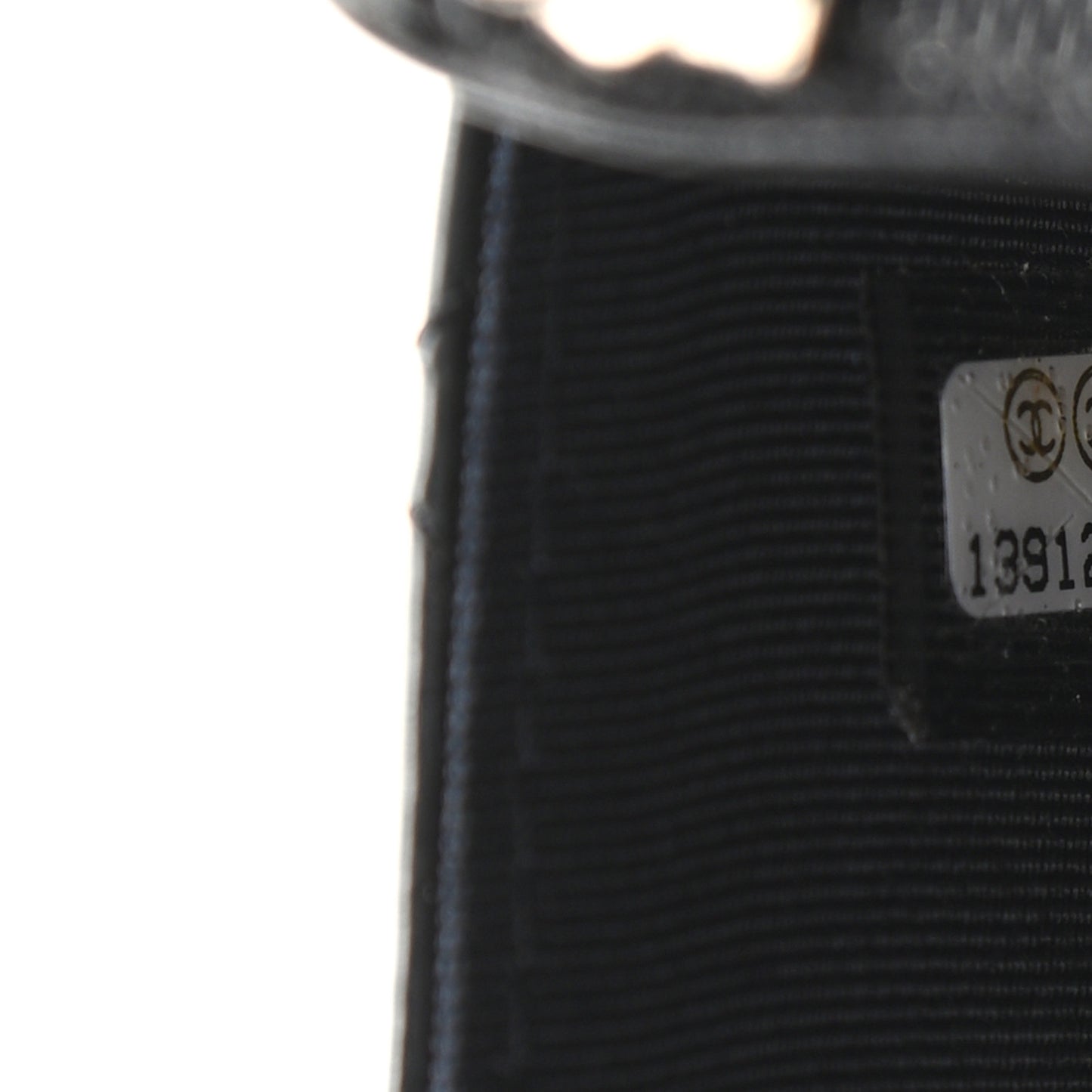 Distressed Patent Calfskin Quilted Reissue Wallet On Chain WOC Black