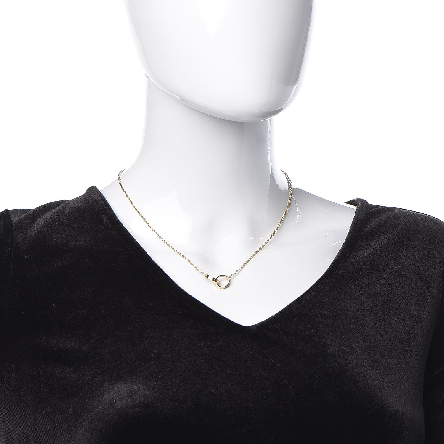 Cartier 18K Yellow Gold Interlocking LOVE Necklace 2 of 6