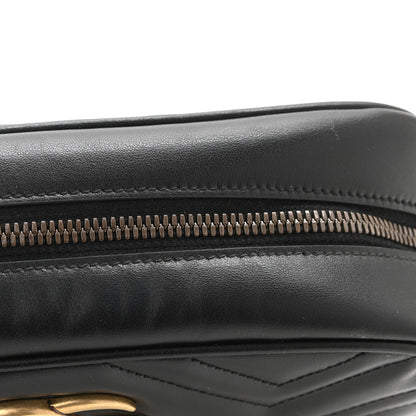 Gucci Calfskin Matelasse Small GG Marmont Chain Shoulder Bag Black 13 of 13