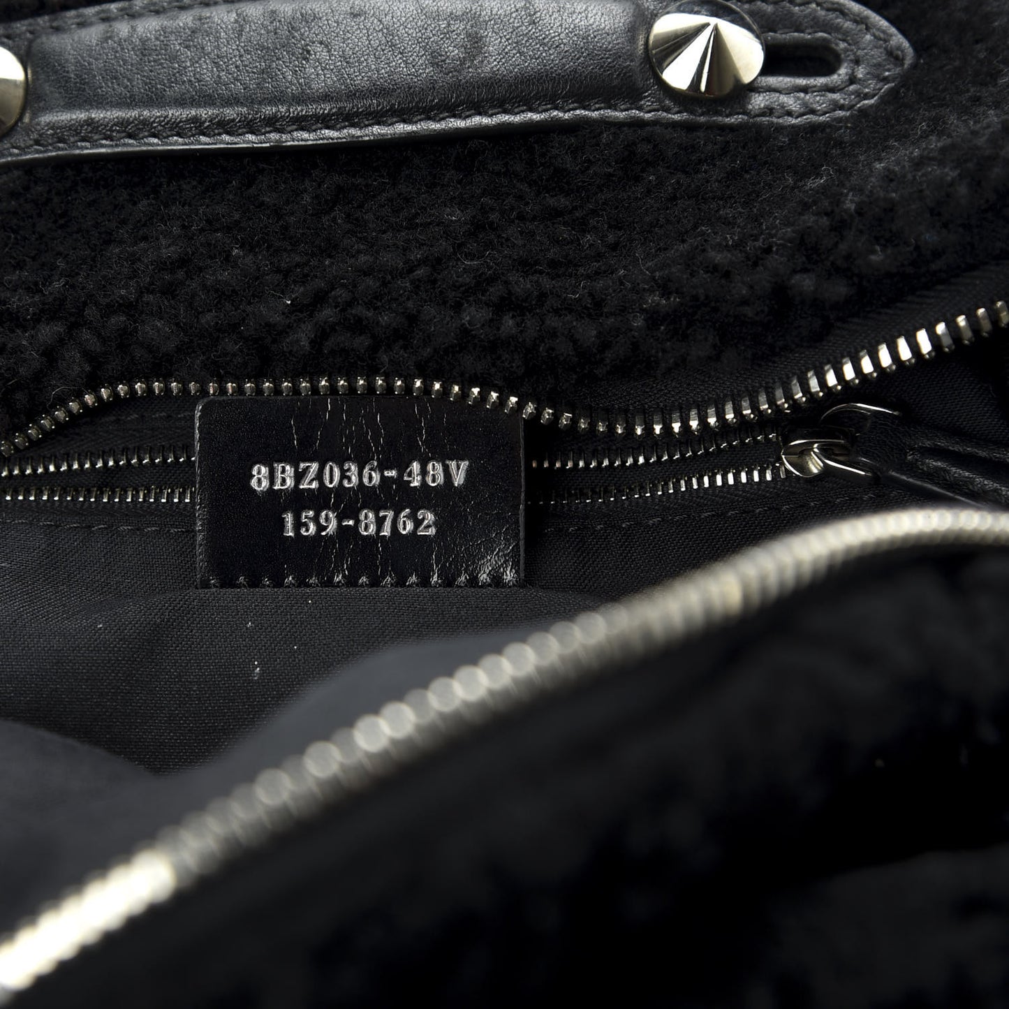 Shearling Monster Mini Bag Bug Backpack Black