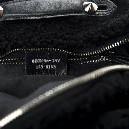 Fendi Shearling Monster Mini Bag Bug Backpack Black 7 of 11