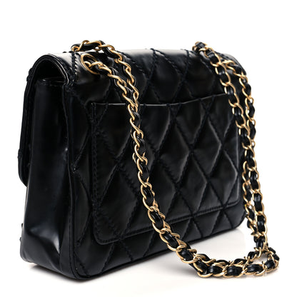 Chanel Glazed Calfskin Stitched Small Flap Black 2 of 9