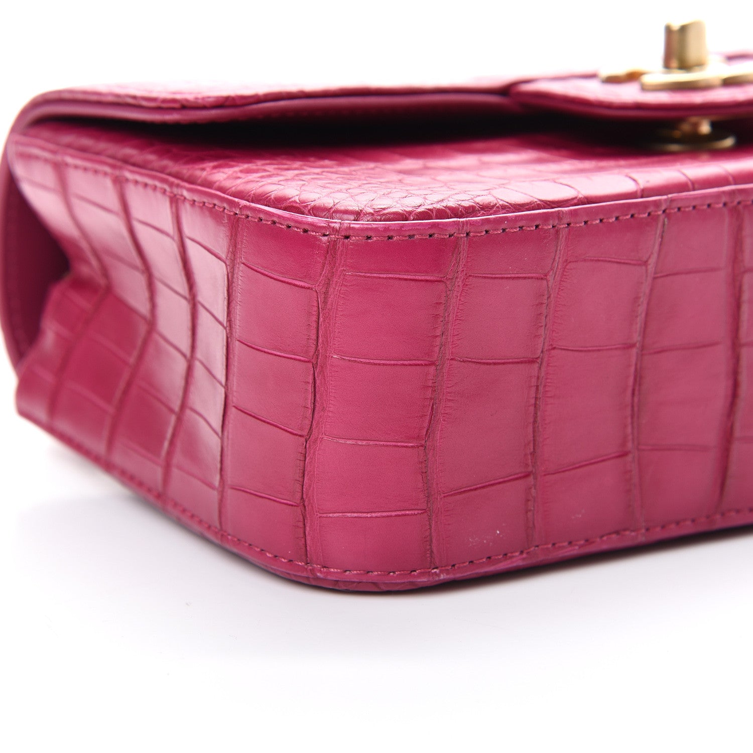 Chanel Matte Alligator Mini Flap Pink 8 of 12