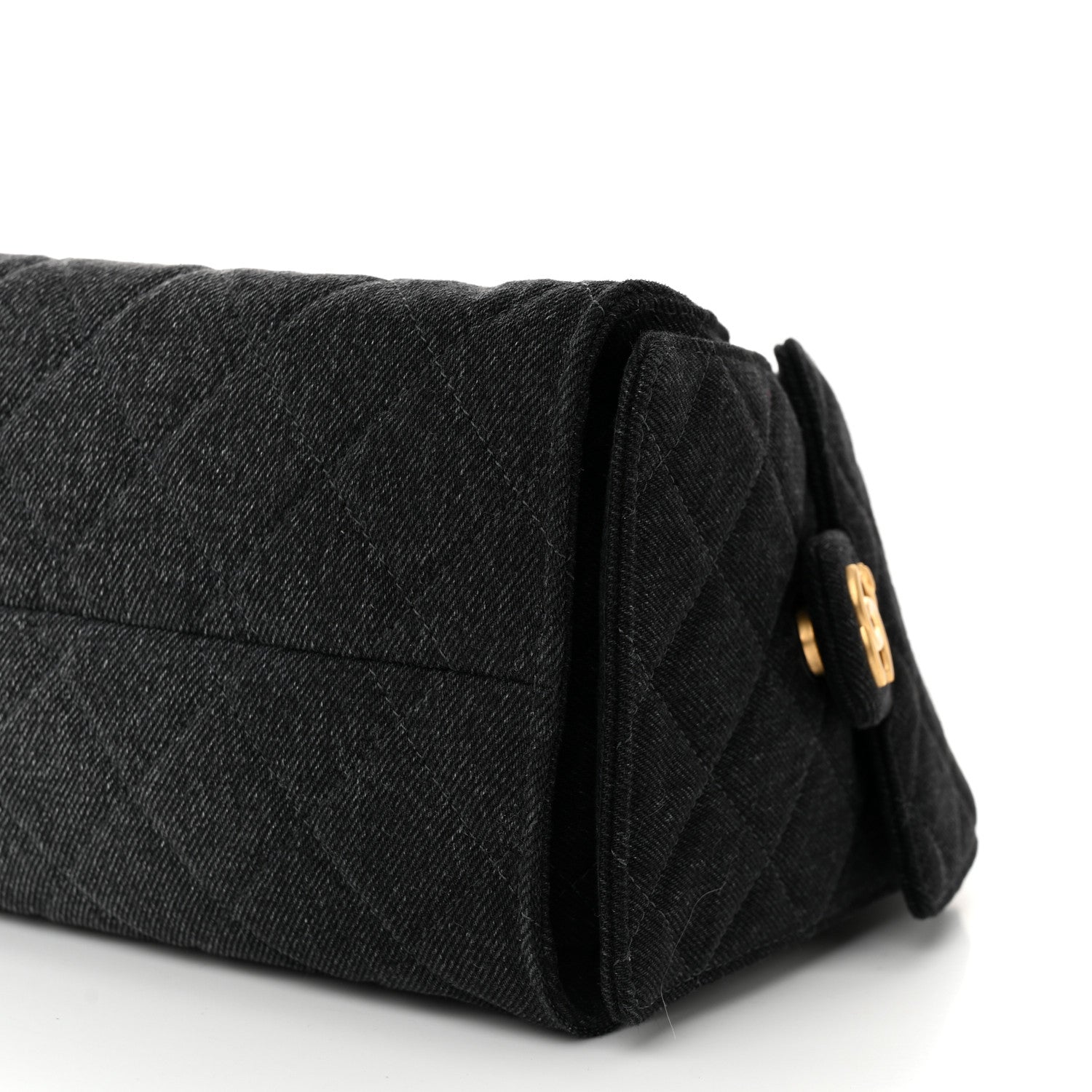 Chanel Washed Denim Quilted Small Chanel 25 Handbag Black 10 of 10