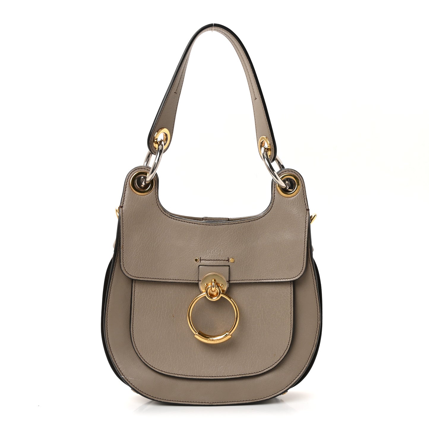 Calfskin Medium Tess Hobo Motty Grey