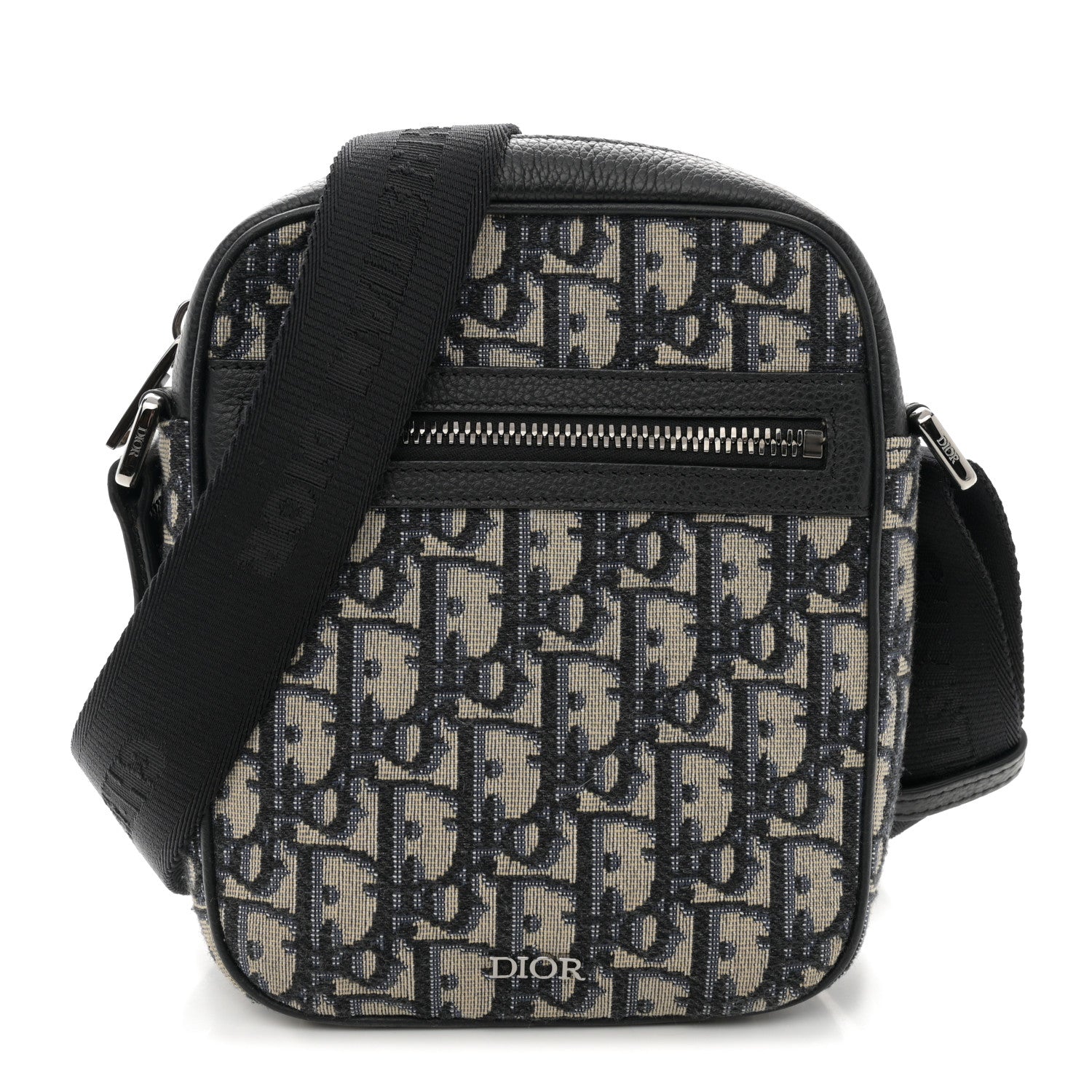 Christian Dior Oblique Messenger Pouch Beige Black 1 of 10