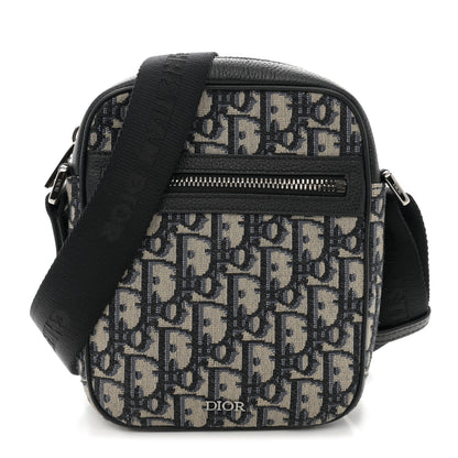 Christian Dior Oblique Messenger Pouch Beige Black 1 of 10