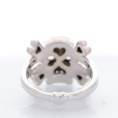 Christian Dior 18K White Gold Diamond Tete de Mort Ring 7.75 3 of 5